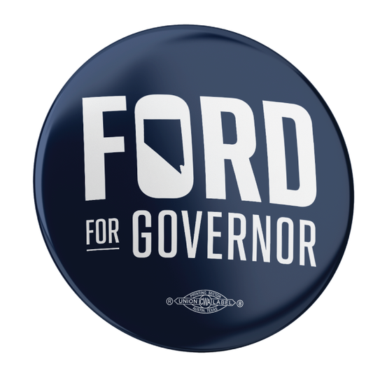 Ford For Governor (2.25" Pin-Back Button -- Pack Of Two!)