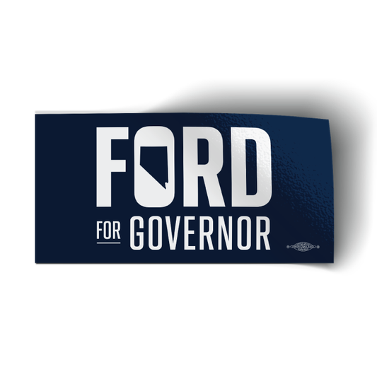 Ford For Governor (8" x 4" Vinyl Sticker)